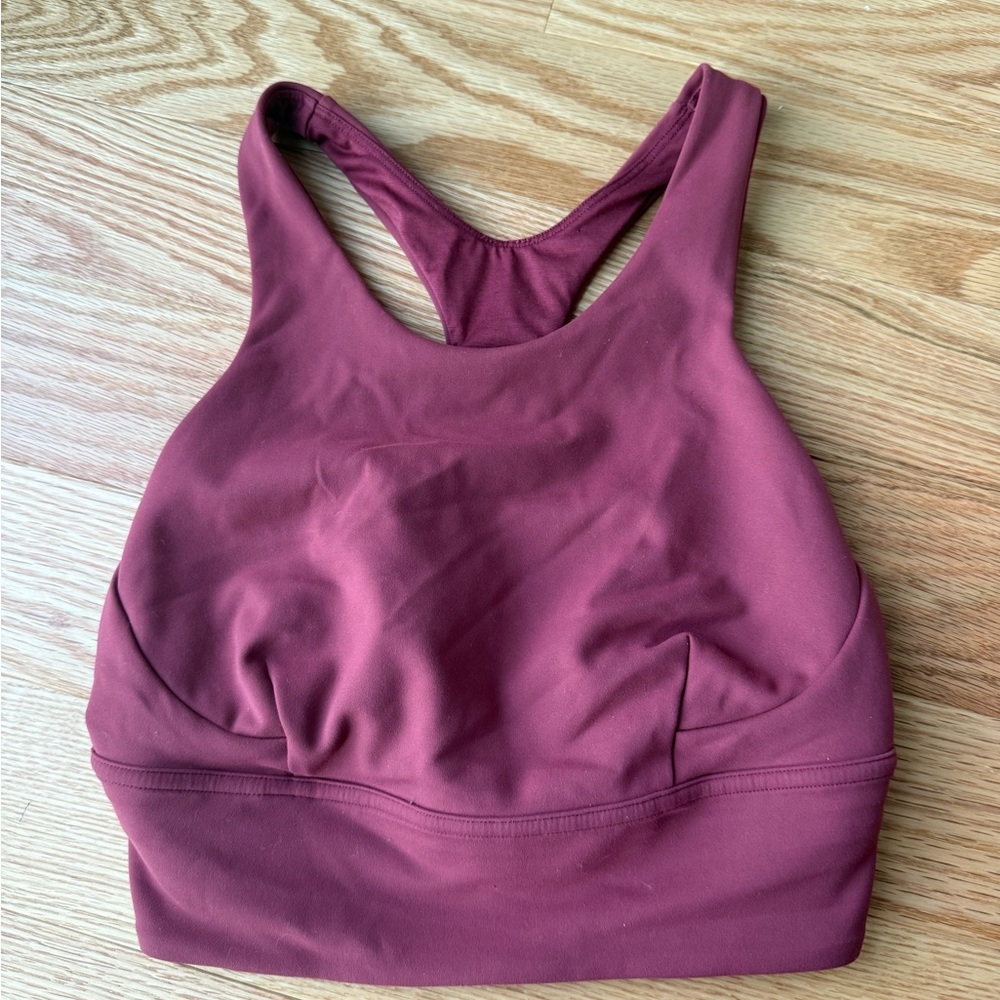 Lululemon Wunder Train Longline Bra in Merlot Red, Size 6 - Picture 3 of 5